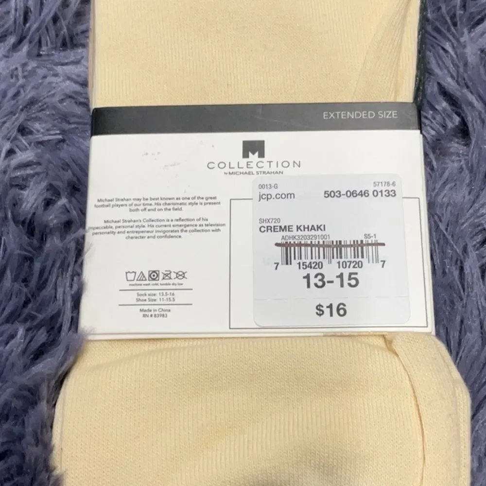 Michael Strahan Extended Size 13-15 Trouser Socks - New